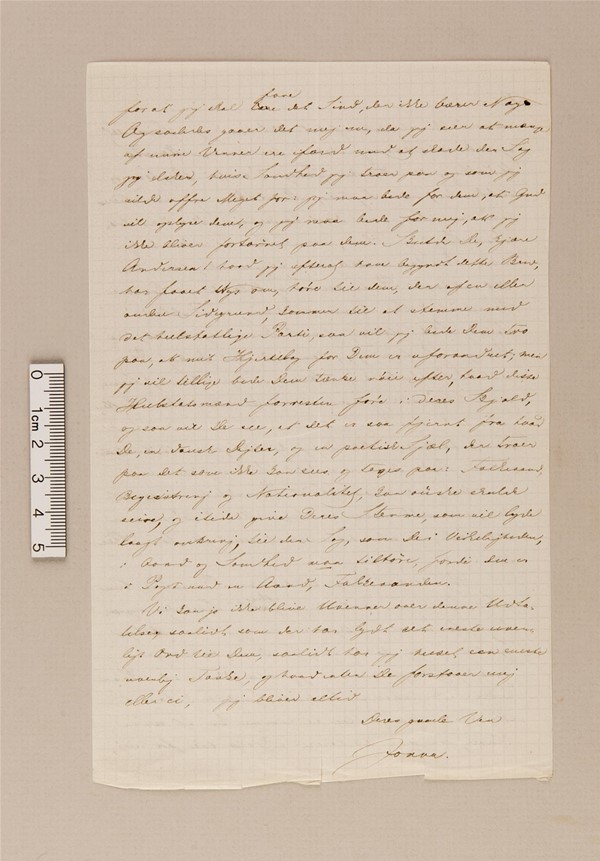 Brev til H.C. Andersen fra Jonna Stampe (20/02-1864)